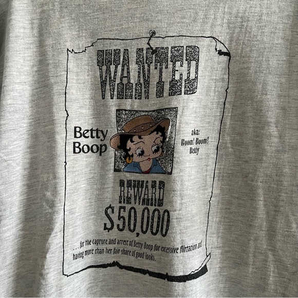 Vintage 90s Authentic Wanted Betty Boop Rare Toon Time Mens Size Large Shirt - Picture 8 of 8